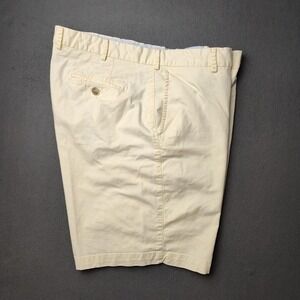 Peter Millar Chino Shorts Mens 40 Yellow 8" Pima Cotton Classic Summer Golf